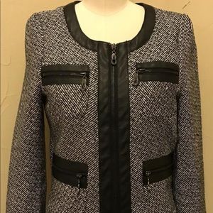 Twill zip up blazer worn twice